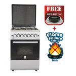 Standing Cooker, 58cm X 58cm, 3 + 1, Electric Oven, Half Inox