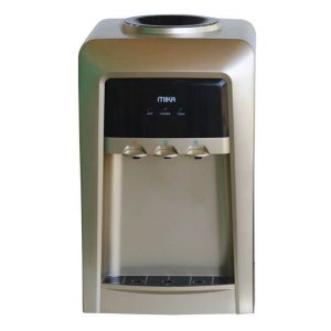 Mika Water Dispenser, Table Top, Hot, Normal & Cold, Electric cooling, Gold & Black